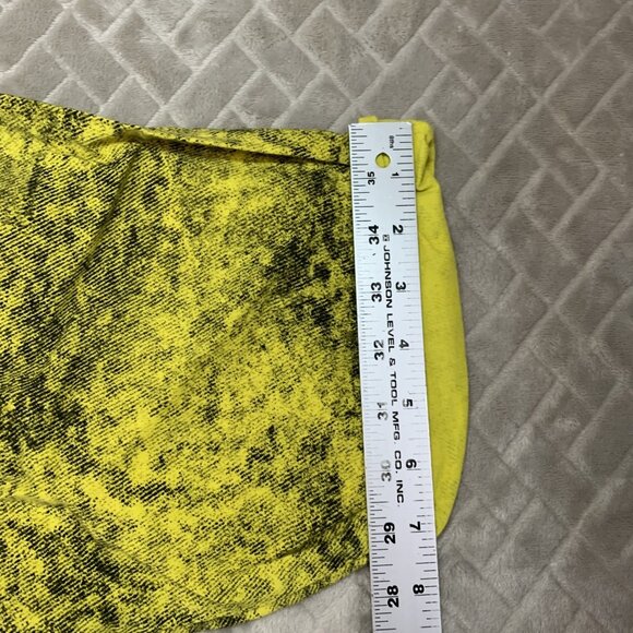 B-29 Mens L Button Up Shirt Yellow Short Sleeve Collared USA Made Hipster Ska - Picture 11 of 16